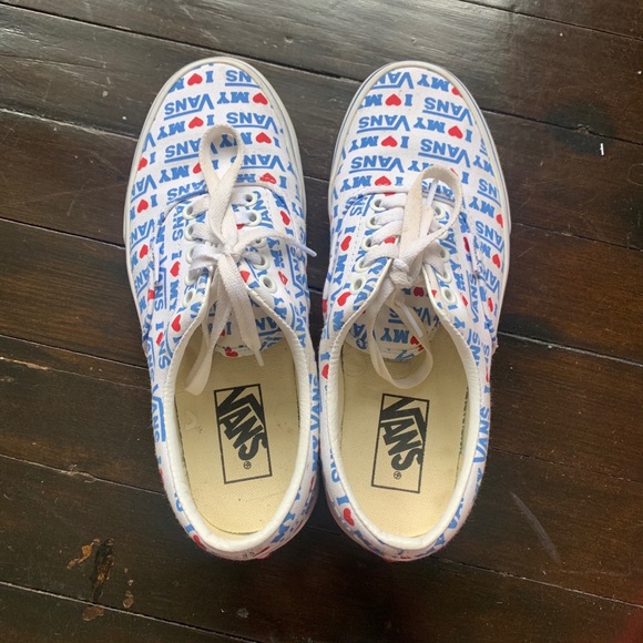 VANS I love my vans print Limited Edition Vans Sneakers size W8 - Picture 6 of 6